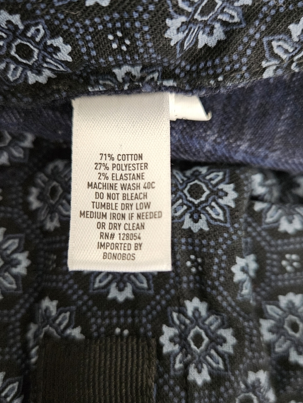 Bonobos Profilo Italia Dress Pants Blue Plaid Flat Front Athletic Fit Mens 32 - Picture 7 of 8